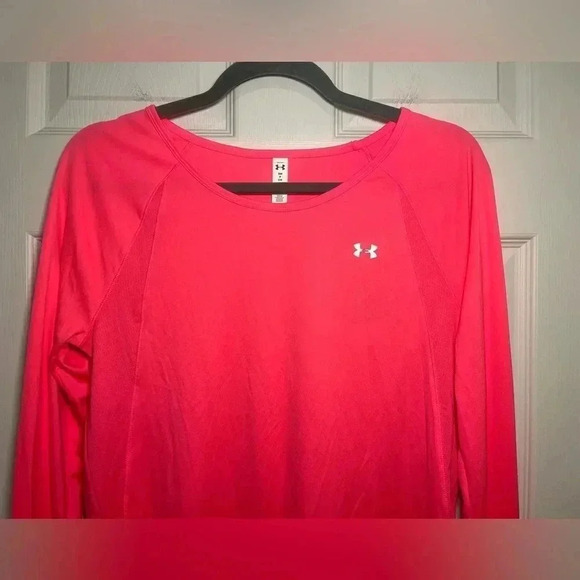 Under Armor Size Small Hot Pink UA Sunblock Long Sleeve Shirt - Picture 4 of 8